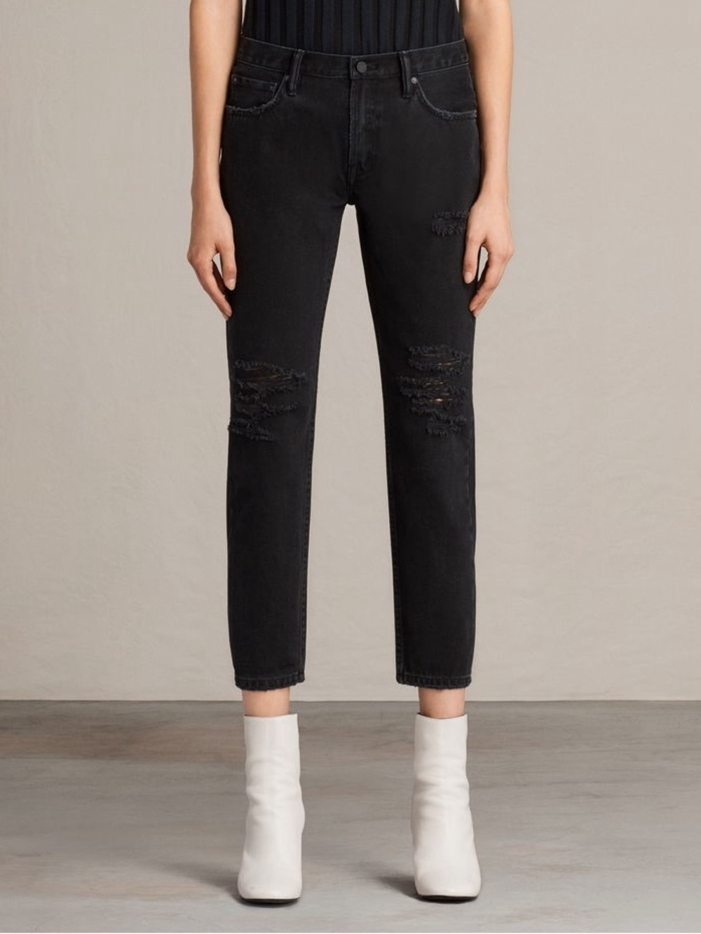 Allsaints Muse Slim Destroy Jeans